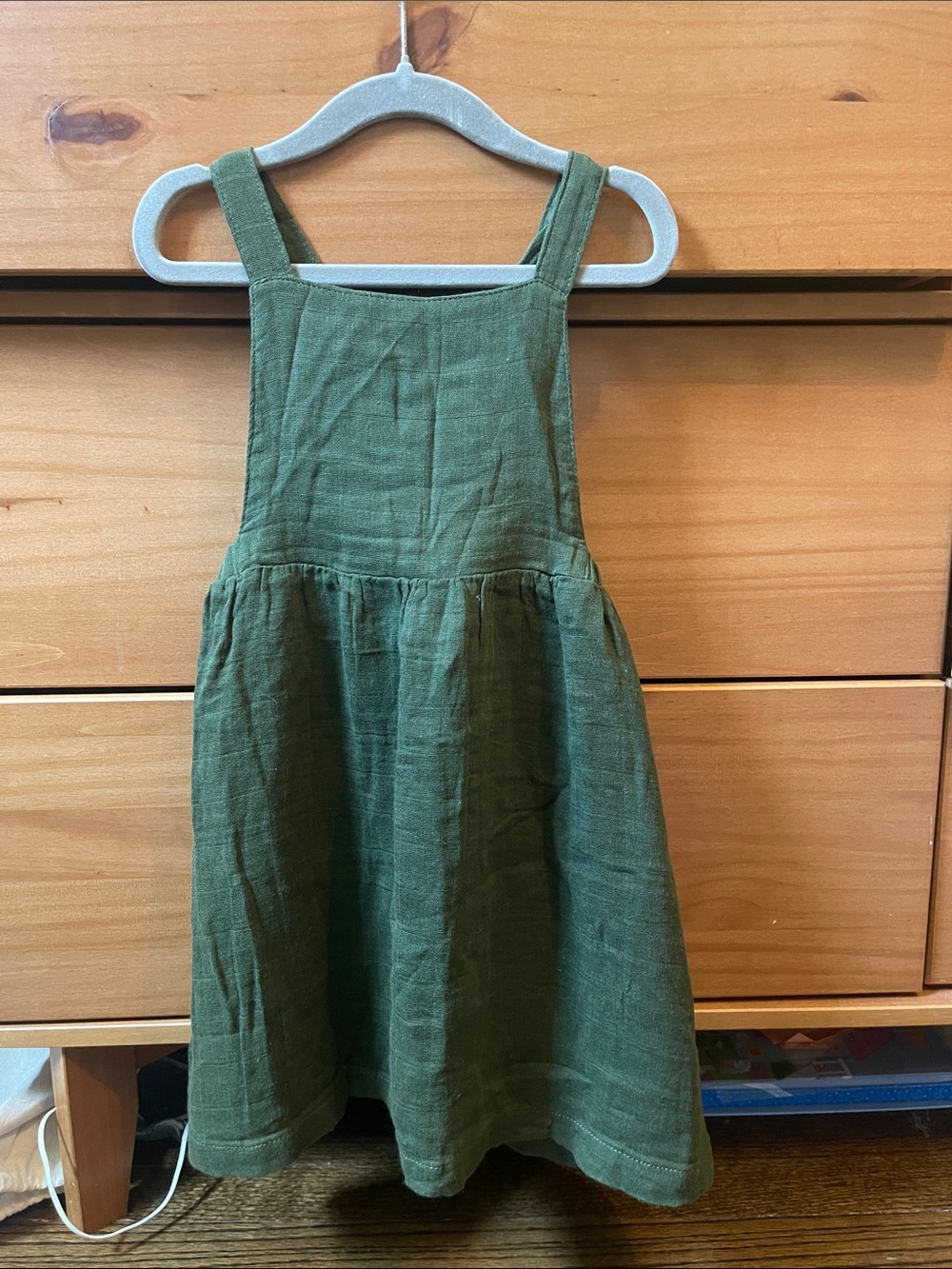 Angel Dear Olive Green Pinafore Skirt